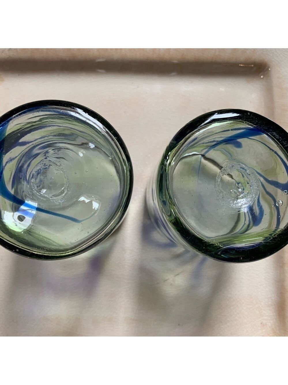 Vintage Hand Blown Glasses Set of 2 - Picture 3 of 3